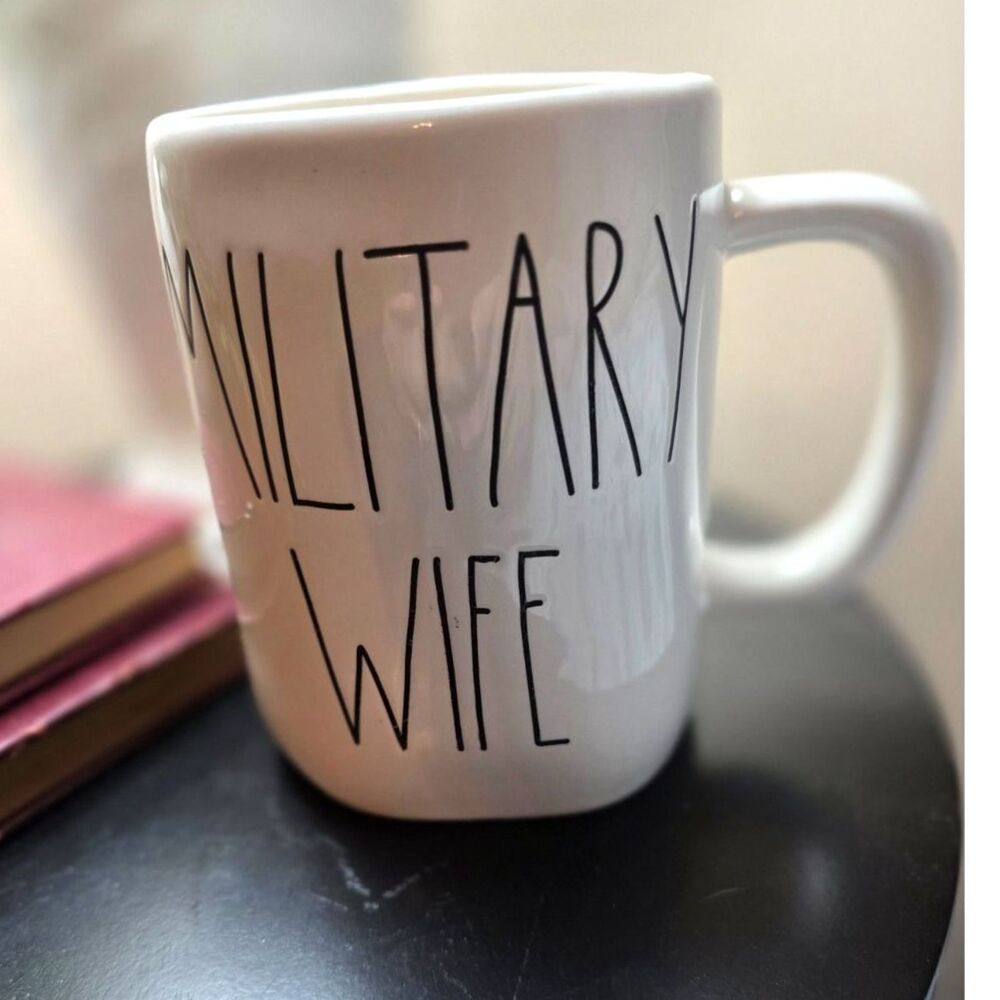 Rae Dunn by Magenta Artisan Collection mug featuring "Military Wife"
